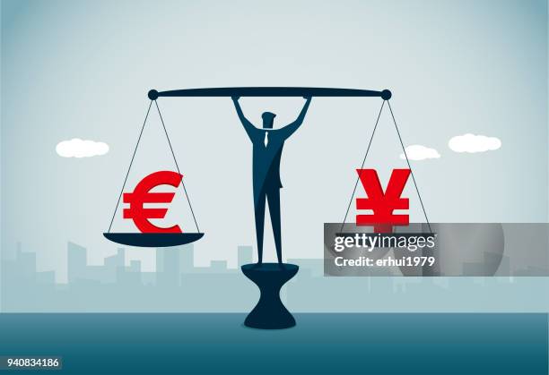 exchange rate - yuan symbol stock illustrations