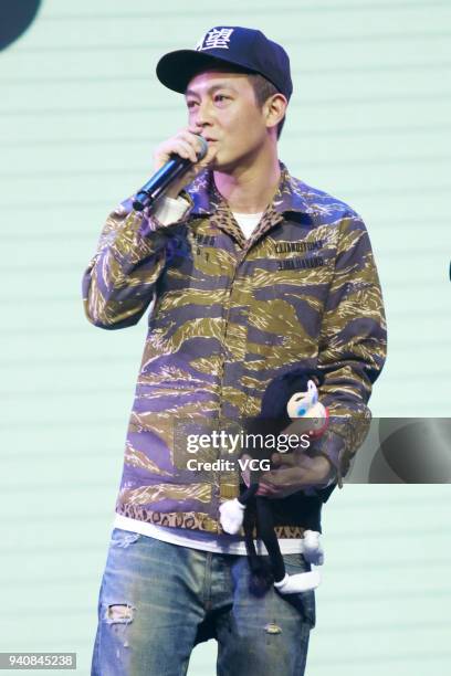 Actor and singer Edison Chen attends the opening ceremony of 2018 Strawberry Music Festival on April 1, 2018 in Shanghai, China.