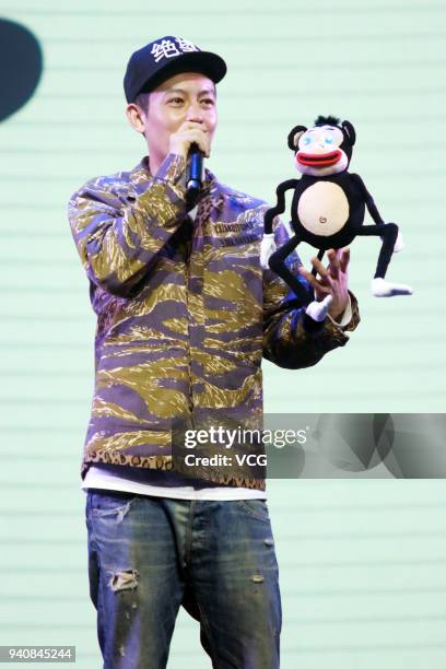 Actor and singer Edison Chen attends the opening ceremony of 2018 Strawberry Music Festival on April 1, 2018 in Shanghai, China.