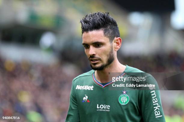 Remy Cabella of Saint Etienne during the Ligue 1 match between FC Nantes and AS Saint Etienne on April 1, 2018 in Nantes, France.