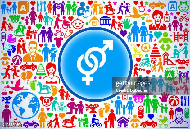 male & female signs family and parenthood vector icon pattern - model car stock illustrations