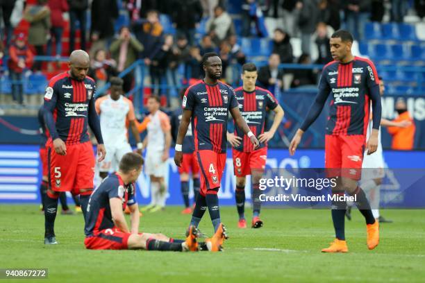 Ismael Diomande of Caen during the Ligue 1 match between SM Caen and Montpellier on April 1, 2018 in Caen, France.