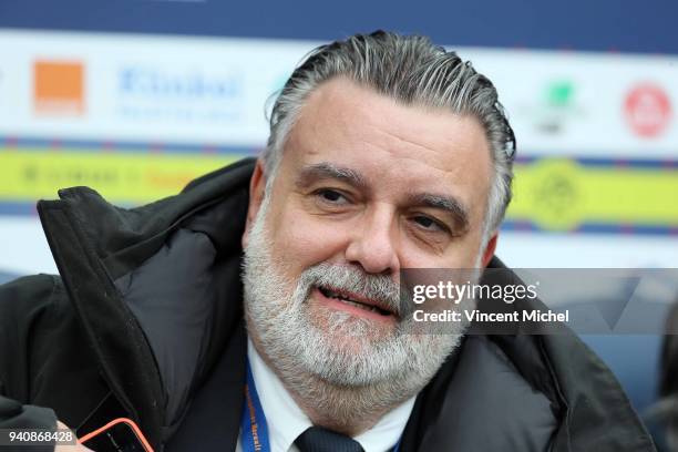 Laurent Nicollin of Montpellier during the Ligue 1 match between SM Caen and Montpellier on April 1, 2018 in Caen, France.