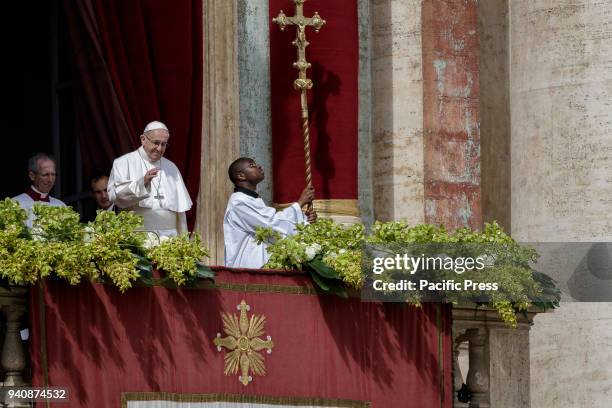 Pope Francis leads the Easter Sunday Mass and delivers his Urbi et Orbi message in St. Peter's Square in Vatican City.