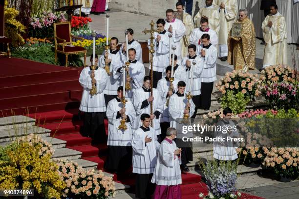 Pope Francis leads the Easter Sunday Mass and delivers his Urbi et Orbi message in St. Peter's Square in Vatican City.