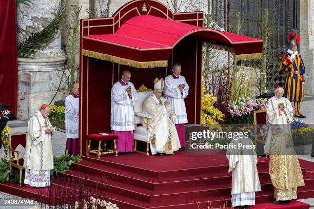 Pope Francis leads the Easter Sunday Mass and delivers his Urbi et Orbi message in St. Peter's Square in Vatican City.