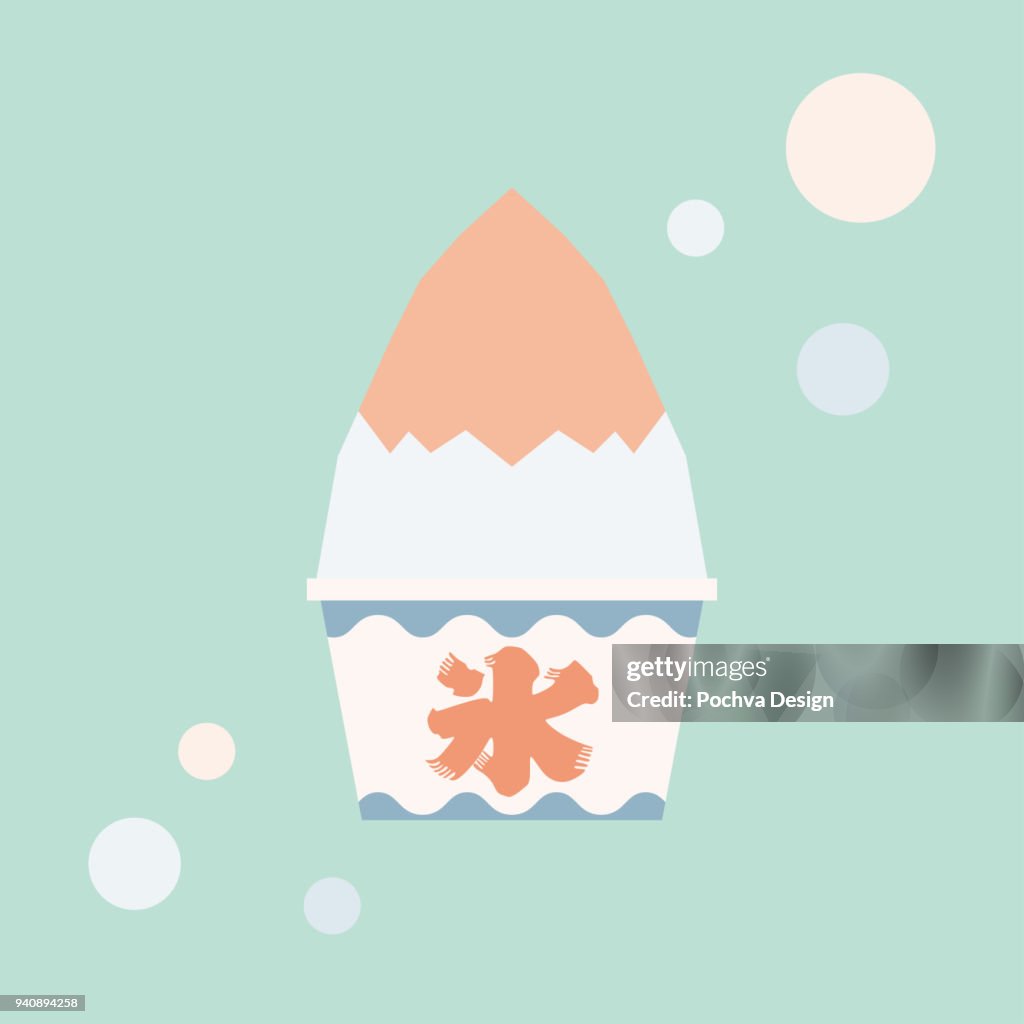 Japanese Kakigori vector illustration