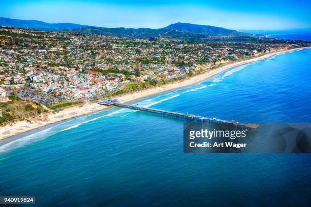 aerial view of san clemente california - orange county california stock pictures, royalty-free photos & images
