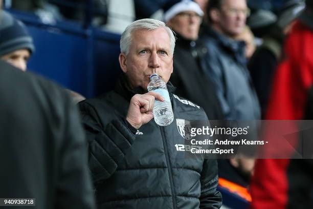 West Bromwich Albion's manager Alan Pardewduring the Premier League match between West Bromwich Albion and Burnley at The Hawthorns on March 31, 2018...