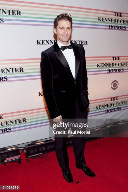 Matthew Morrison arrives to the 32nd Kennedy Center Honors at Kennedy Center Hall of States on December 6, 2009 in Washington, DC.