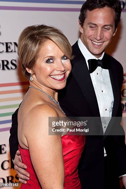 News anchor Katie Couric and Brooks Perlin arrive to the 32nd Kennedy Center Honors at Kennedy Center Hall of States on December 6, 2009 in...