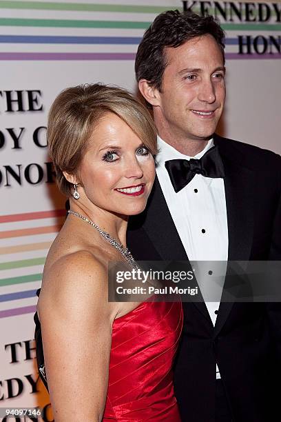 News anchor Katie Couric and Brooks Perlin arrive to the 32nd Kennedy Center Honors at Kennedy Center Hall of States on December 6, 2009 in...