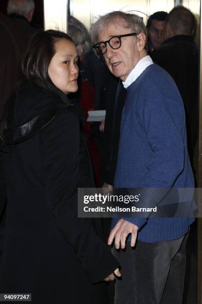 Director Woody Allen and wife Soon-Yi Previn attend the Broadway opening of ''Race'' at The Ethel Barrymore Theatre on December 6, 2009 in New York...