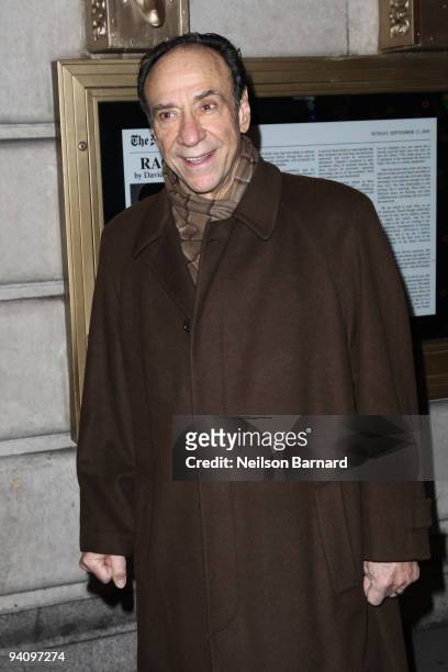 Actor F. Murray Abraham attends the Broadway opening of ''Race'' at The Ethel Barrymore Theatre on December 6, 2009 in New York City.