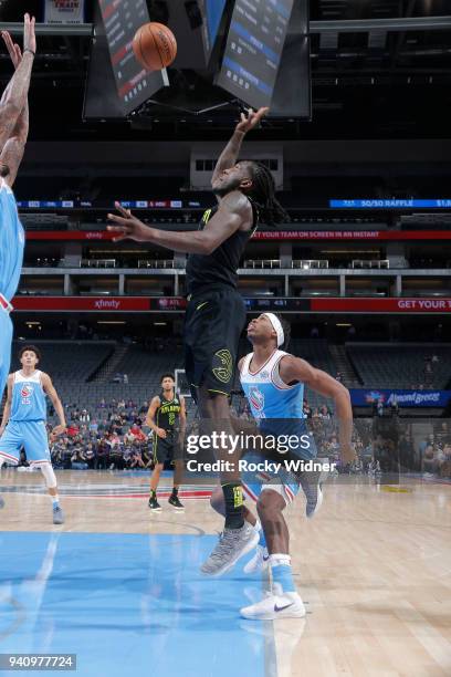 Taurean Prince of the Atlanta Hawks shoots against the Sacramento Kings on March 22, 2018 at Golden 1 Center in Sacramento, California. NOTE TO USER:...