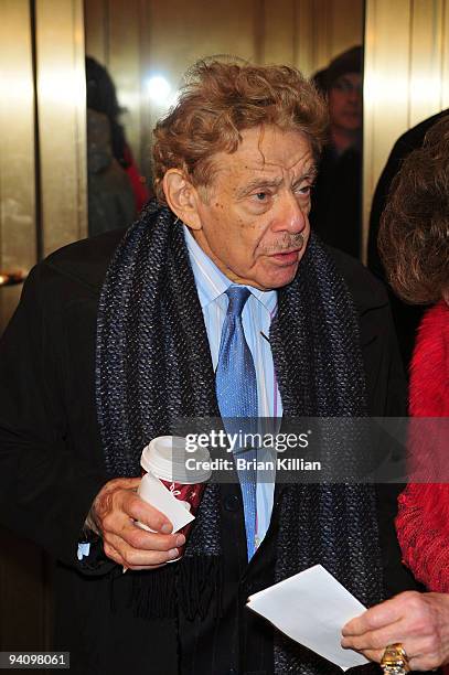 Actor Jerry Stiller attends the Broadway opening night of "Race" at The Ethel Barrymore Theatre on December 6, 2009 in New York City.