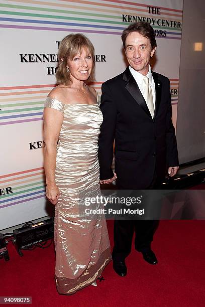 Martin Short and Nancy Dolman arrive at the 32nd Kennedy Center Honors at Kennedy Center Hall of States on December 6, 2009 in Washington, DC.