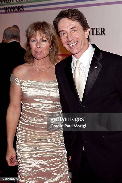 Martin Short and Nancy Dolman arrive at the 32nd Kennedy Center Honors at Kennedy Center Hall of States on December 6, 2009 in Washington, DC.