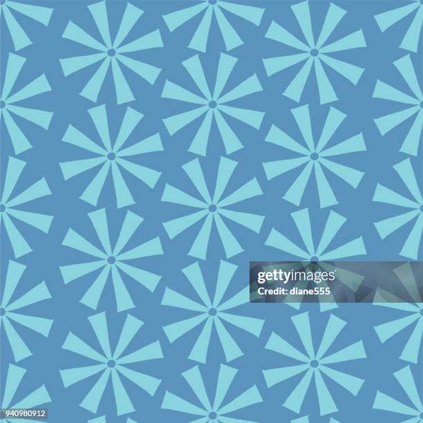 handmade block print geometric seamless pattern - paper windmill stock illustrations