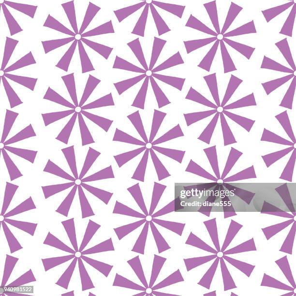 handmade block print geometric seamless pattern - paper windmill stock illustrations
