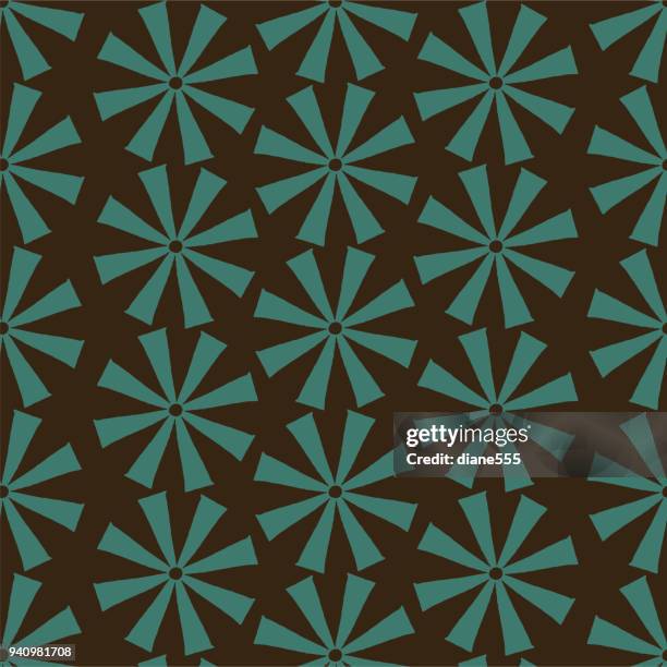 handmade block print geometric seamless pattern - paper windmill stock illustrations