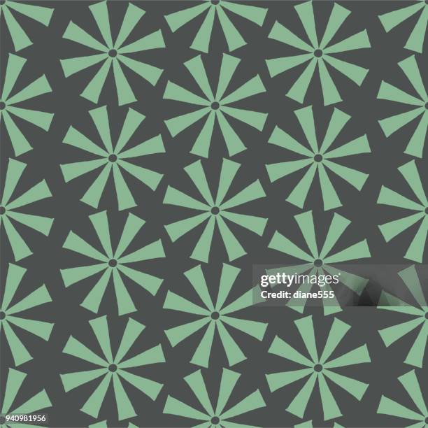 handmade block print geometric seamless pattern - paper windmill stock illustrations