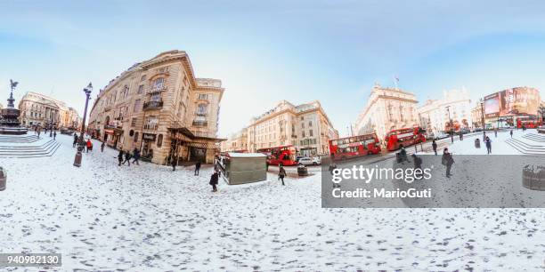 piccadilly circus, london, 360 º - hdri 360 stock-fotos und bilder