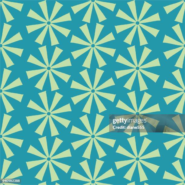 handmade block print geometric seamless pattern - paper windmill stock illustrations