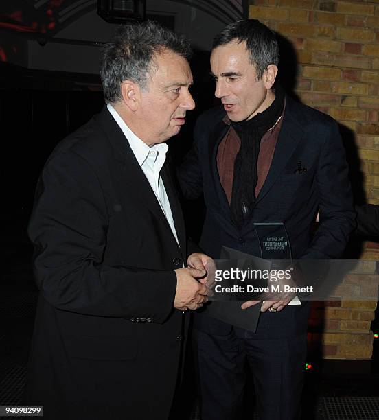 Director Stephen Frears and actor Daniel Day-Lewis attend The British Independent Film Awards at The Brewery on December 6, 2009 in London, England.