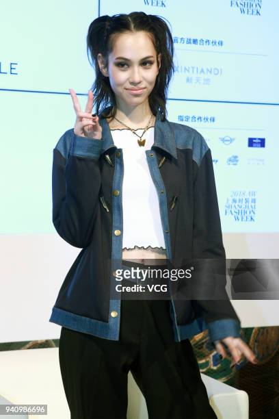 Model/actress Kiko Mizuhara attends the MOISELLE show during the Shanghai Fashion Week 2018 Autumn/Winter on March 30, 2018 in Shanghai, China.