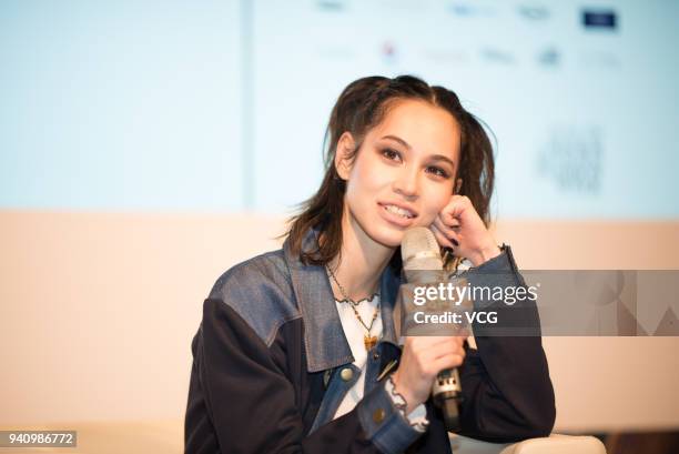 Model/actress Kiko Mizuhara attends the MOISELLE show during the Shanghai Fashion Week 2018 Autumn/Winter on March 30, 2018 in Shanghai, China.