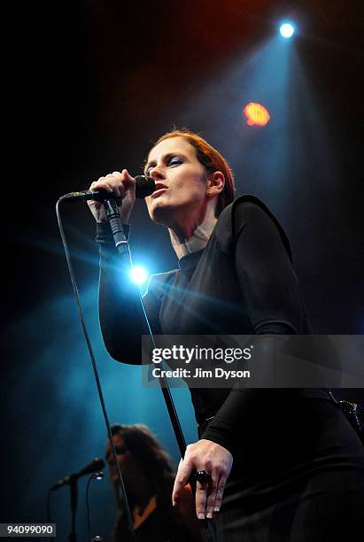 Singer Alison Moyet performs live at the Royal Festival Hall during her 25 Years Revisited tour, on December 6, 2009 in London, England.