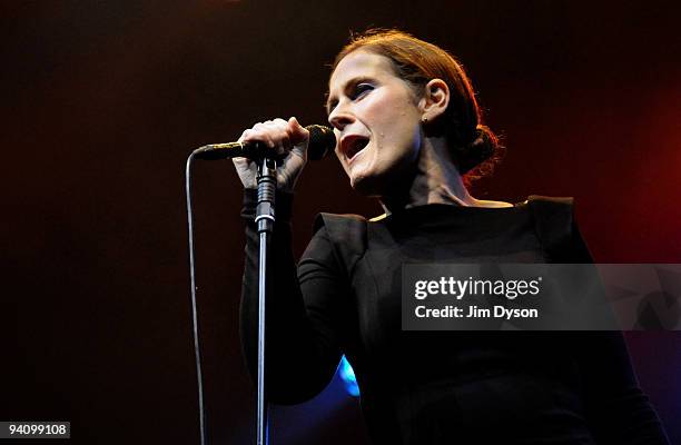 Singer Alison Moyet performs live at the Royal Festival Hall during her 25 Years Revisited tour, on December 6, 2009 in London, England.