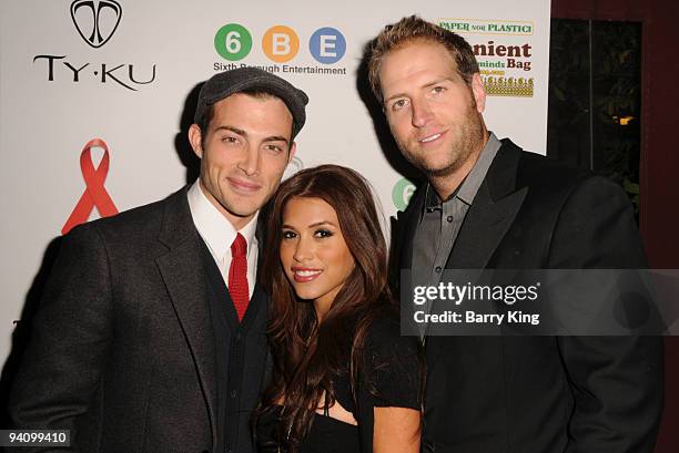 Actor/model Brandon Trentham, actress Rachel Sterling and DJ Roger Crandall attend an AIDS Marathon Charity event held at Janes House on December 6,...