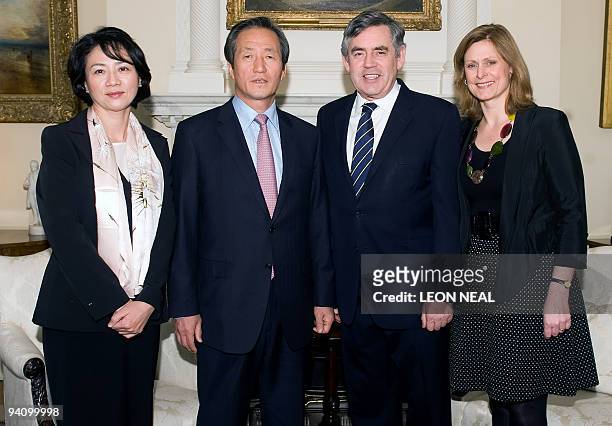 South Korean Kim Young-Myung and her husband Vice-President of FIFA and Chairman of the ruling Grand National Party in South Korea Dr Mong-Joon Chung...