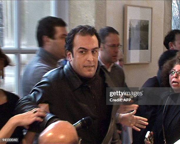 Screen shot of a video made on December 1, 2009 in Paris, shows a protester who presented himself as an Iraqi journalist in exile after he hurled a...