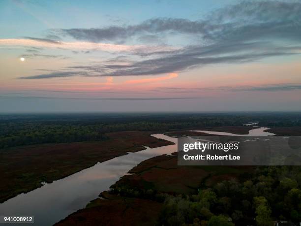 ashley river moon - north charleston stock pictures, royalty-free photos & images