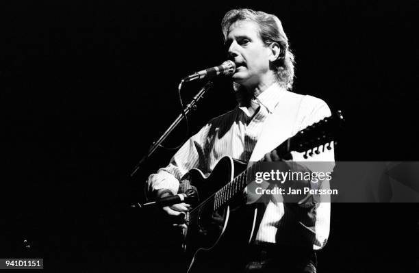 Roger McGuinn performs on stage in 1987 in Copenhagen, Denmark.