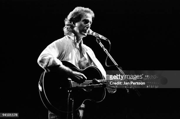 Roger McGuinn performs on stage in 1987 in Copenhagen, Denmark.
