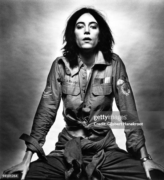 Patti Smith posed in Amsterdam, Netherlands on October 09 1976