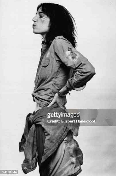Patti Smith posed in Amsterdam, Netherlands on October 09 1976