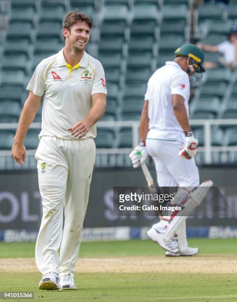 Mitchell Marsh of Australia during day 4 of the 4th Sunfoil Test match between South Africa and Australia at Bidvest Wanderers Stadium on April 02,...