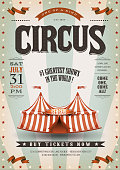 Retro And Grunge Circus Background