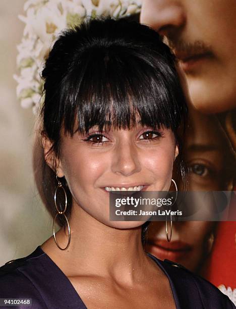 Actress Emmanuelle Chriqui attends the premiere of "The Young Victoria" at Pacific Theatre at The Grove on December 3, 2009 in Los Angeles,...