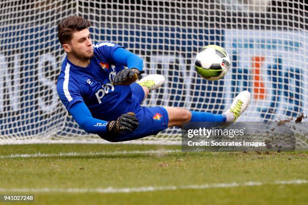 Rody de Boer of Telstar during the Dutch Jupiler League match between NEC Nijmegen v Telstar at the Goffert Stadium on April 2, 2018 in Nijmegen...