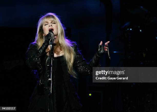 Stevie Nicks of Fleetwood Mac performs on stage in concert at Acer Arena on December 7, 2009 in Sydney, Australia.