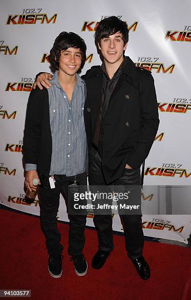 Lorenzo Henrie and David Henrie arrive at the KIIS FM?s Jingle Ball 2009 at Nokia Theatre L.A. Live on December 5, 2009 in Los Angeles, California.