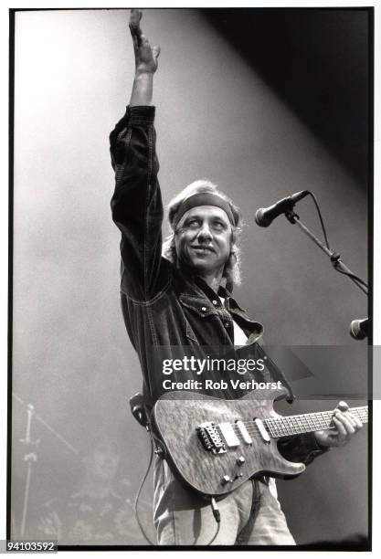 Mark Knopfler from Dire Straits performs live at Feijenoord Stadium, De Kuip, Rotterdam in Holland on May 29 1992