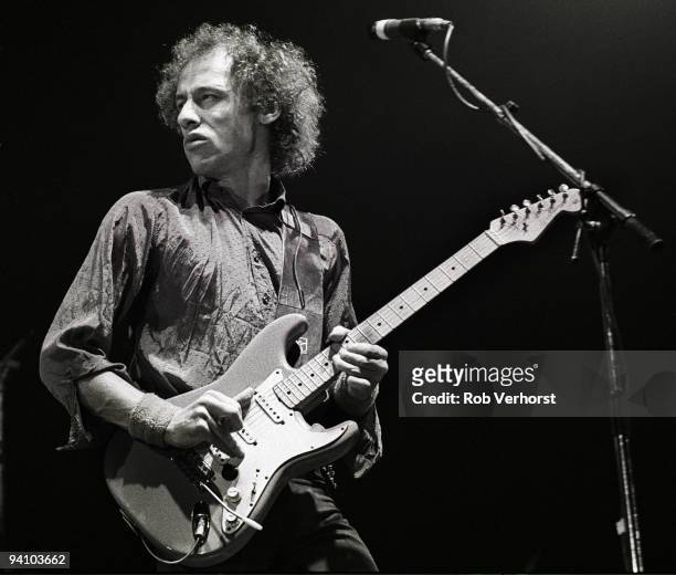 Mark Knopfler from Dire Straits performs live on stage at Ahoy, Rotterdam, Holland on November 01 1979