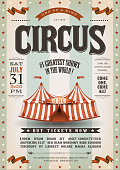 Vintage Grunge Circus Poster